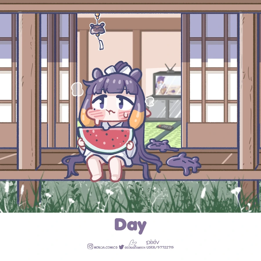 버튜버)더운 여름날의 하찮은 이나.manga
