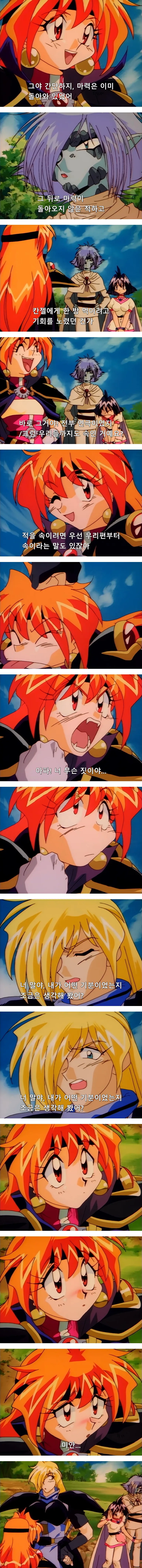 슬레이어즈) 리나가 작중 처음으로 혼나는 장면.manga