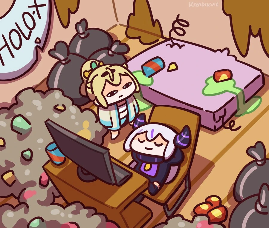 버튜버)총수를 경호하러 집에 온 고자루.manga