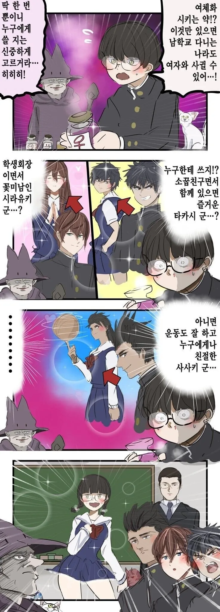 여체화 시키는 약.manwha
