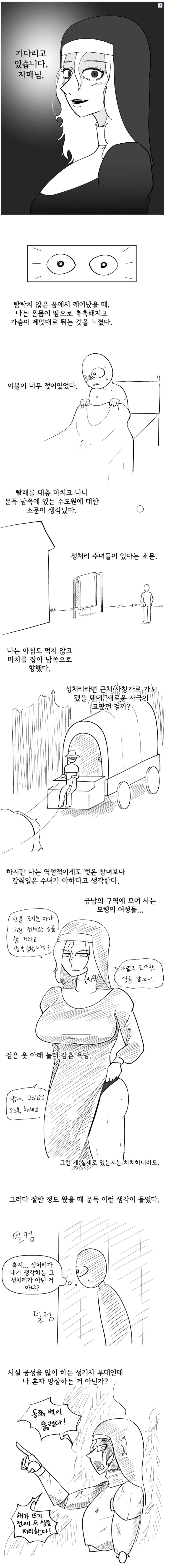 성처리 수녀가 있다는 소문을 들었다.manhwa