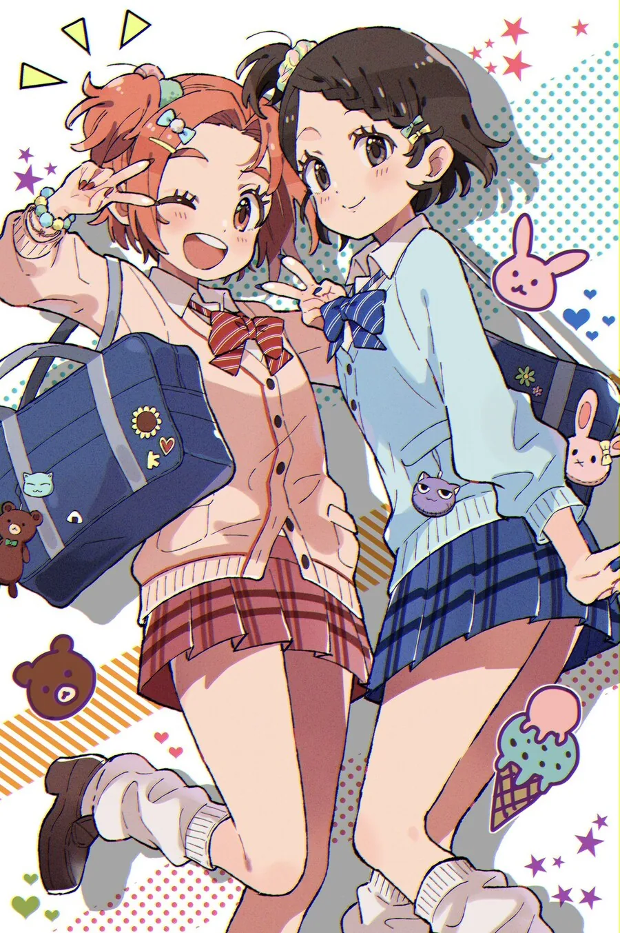@) 갸루복 입은 치에&카오루.jpg