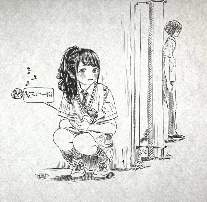 좋아하는 사람에게 고백하는 여고생 - 이미지 2
