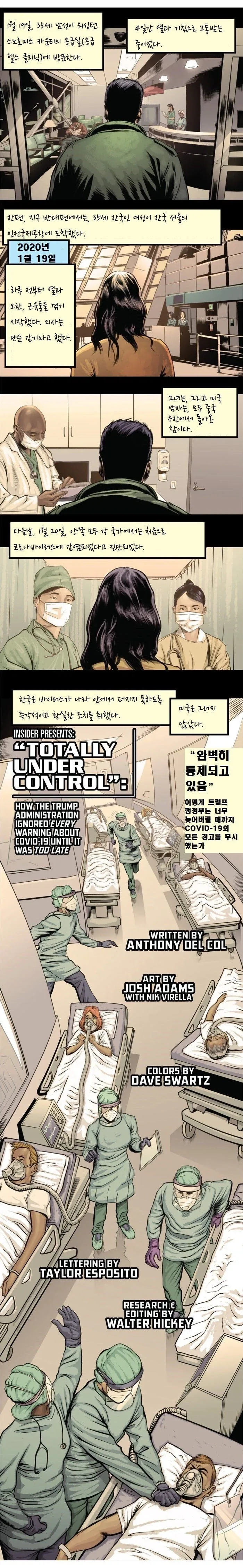 코로나 펜데믹에 대비하는 미국,한국 .manwha
