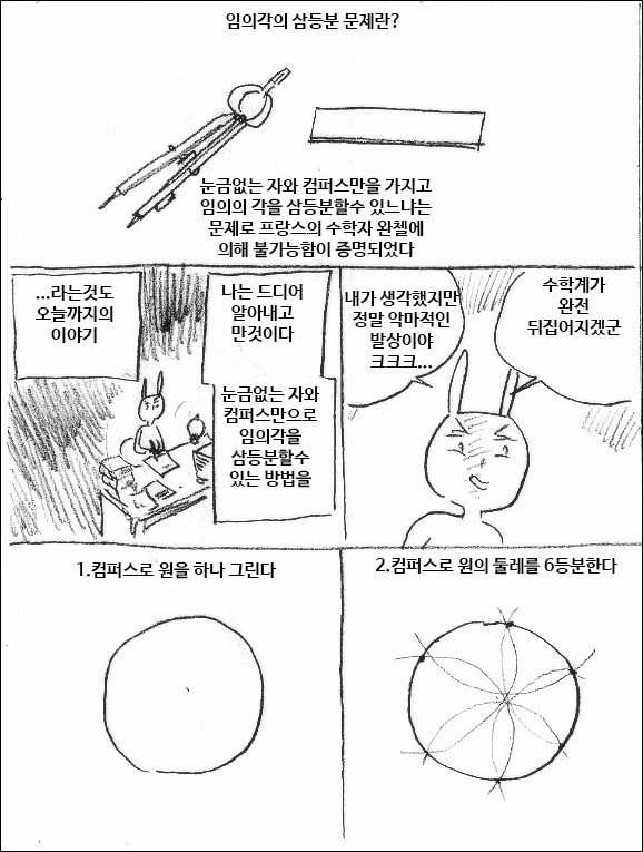 임의각 삼등분 문제 푸는.manhwa