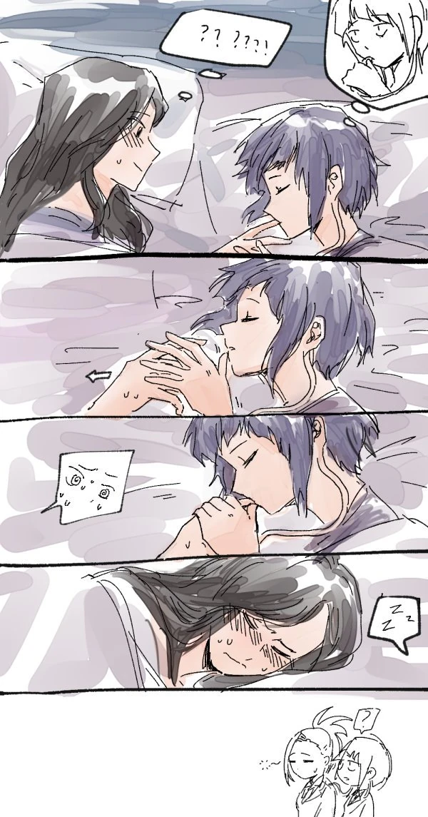 (백합)잠결에 여고생 손가락 빠는 만화.manga - 이미지 2