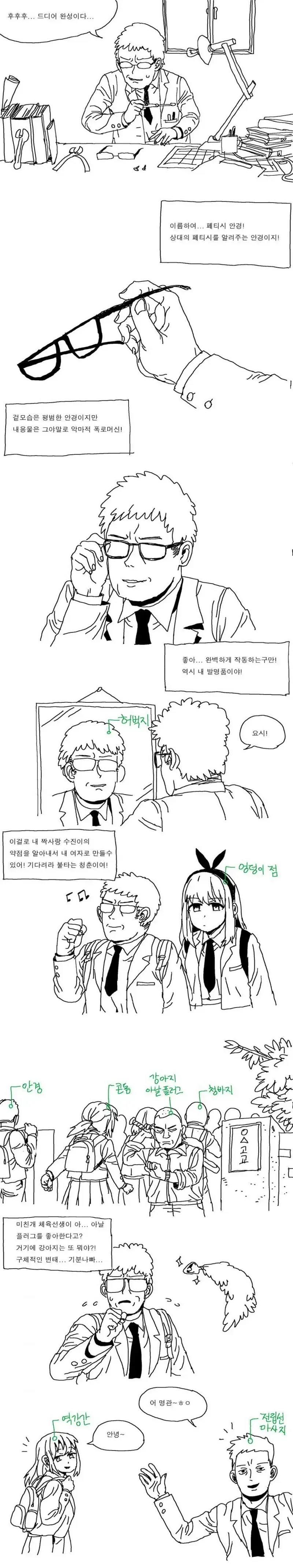 페티시가 보이는 안경 만화