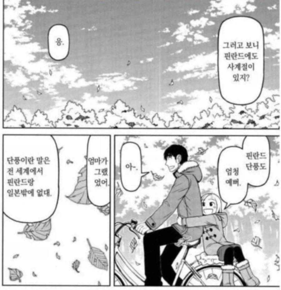 핀란드와 함께 단풍이라는 단어가 있는 유이한 나라.manhwa