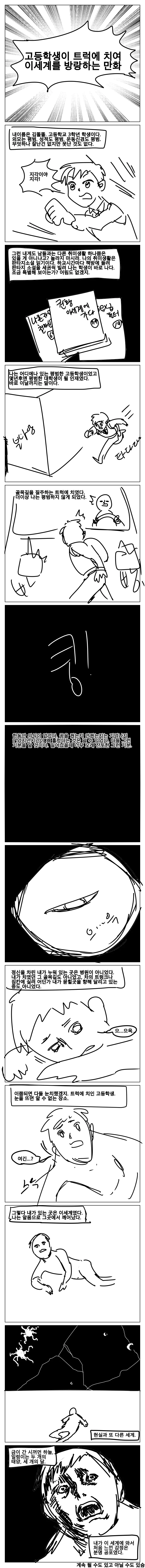 고등학생이 트럭에 치여 이세계 방랑하는 만화