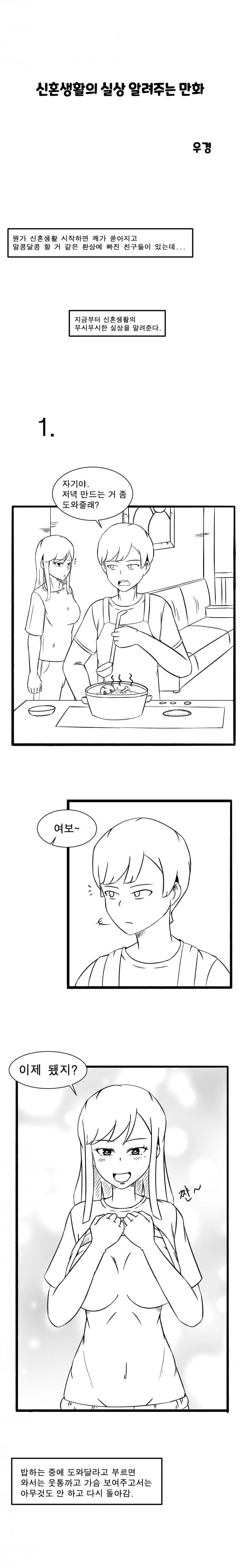신혼생활의 실상 알려주는.manhwa