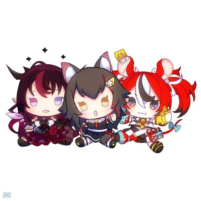 버튜버)가족...?(@Nemu_iine님 그림)