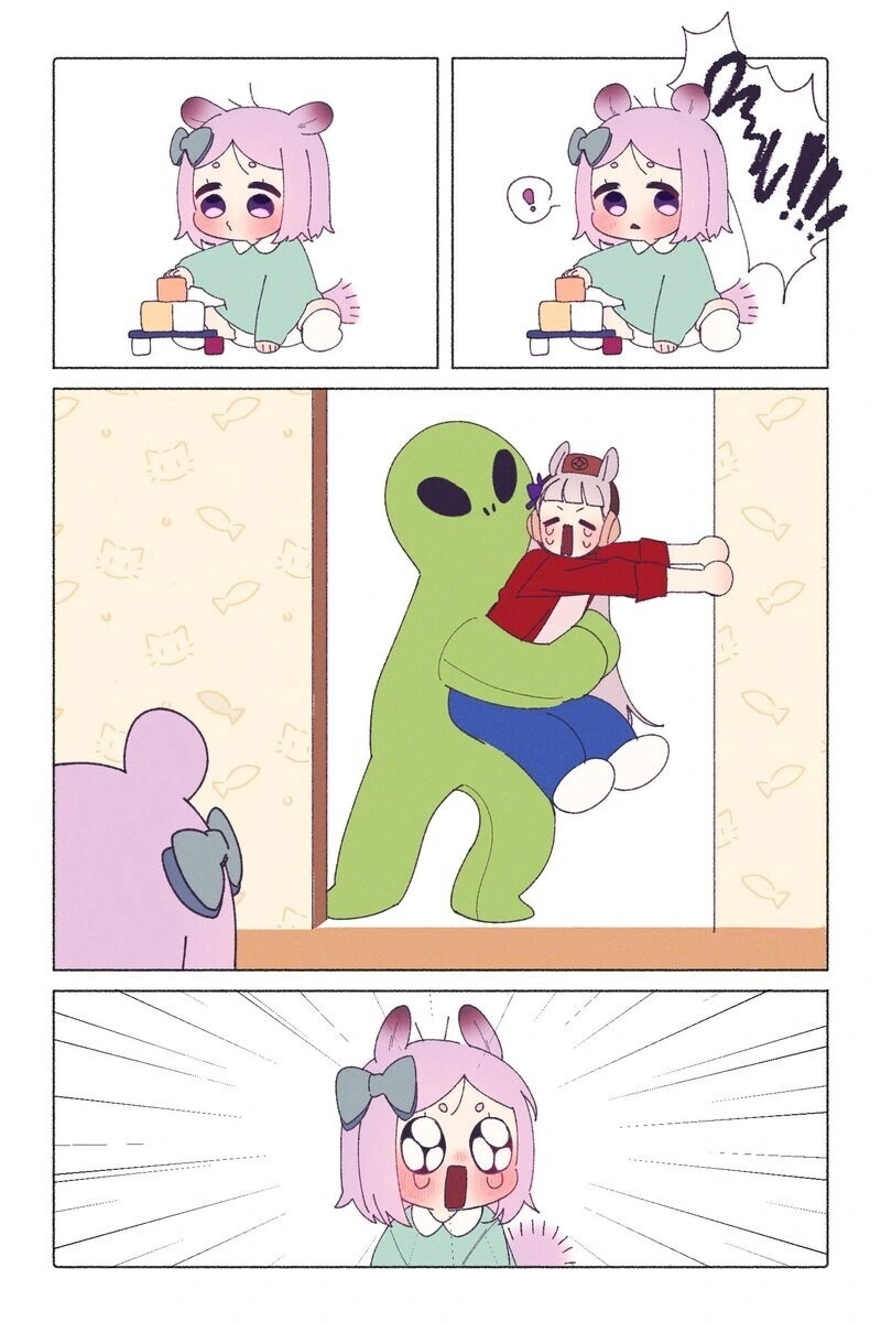 말딸) 고루시가 외계인에게 납치 당하는걸 본 멕퀸 만화.manhwa