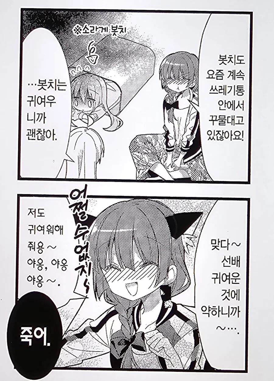 보,봇치는 귀엽고 다정하다고 생각해요..