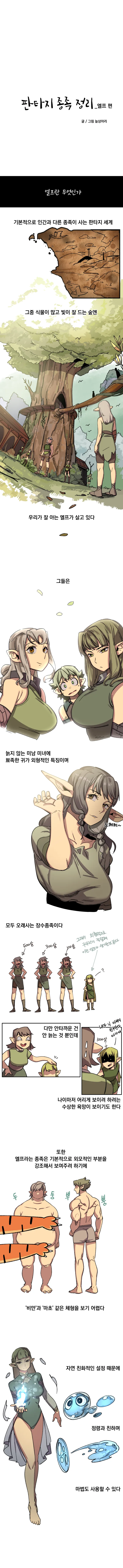 판타지 종족 정리 엘프편.manhwa