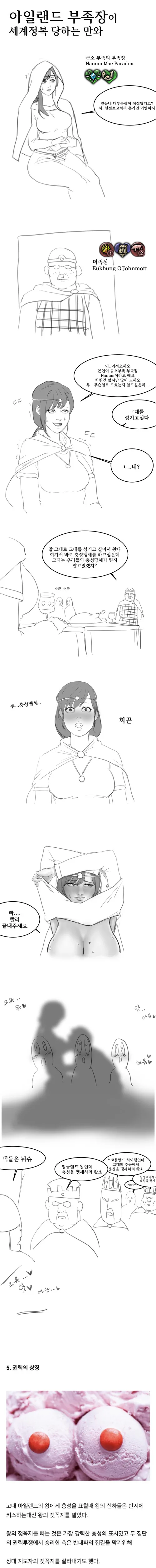 ㅇㅎ)아일랜드 부족장이 세계정복 당하는 만화