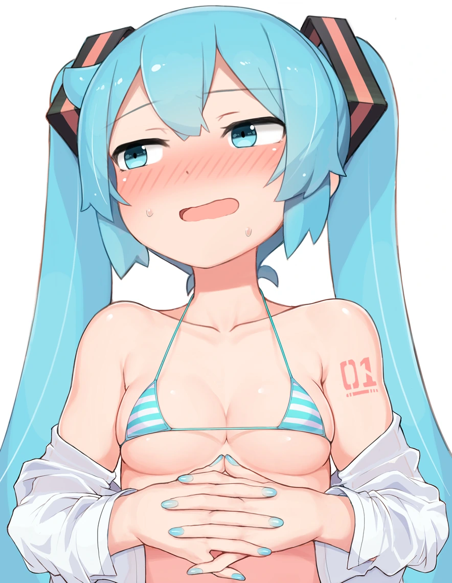 부끄러워하는 하츠네 미쿠