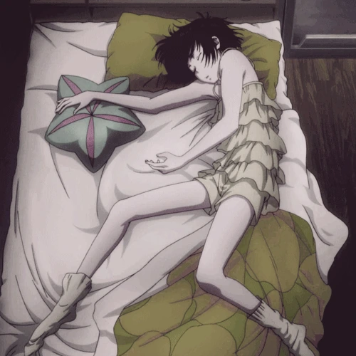 꿀잠 자는 아카네의 모습.gif