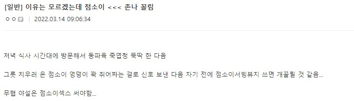 점소이가 끌리는 만화
