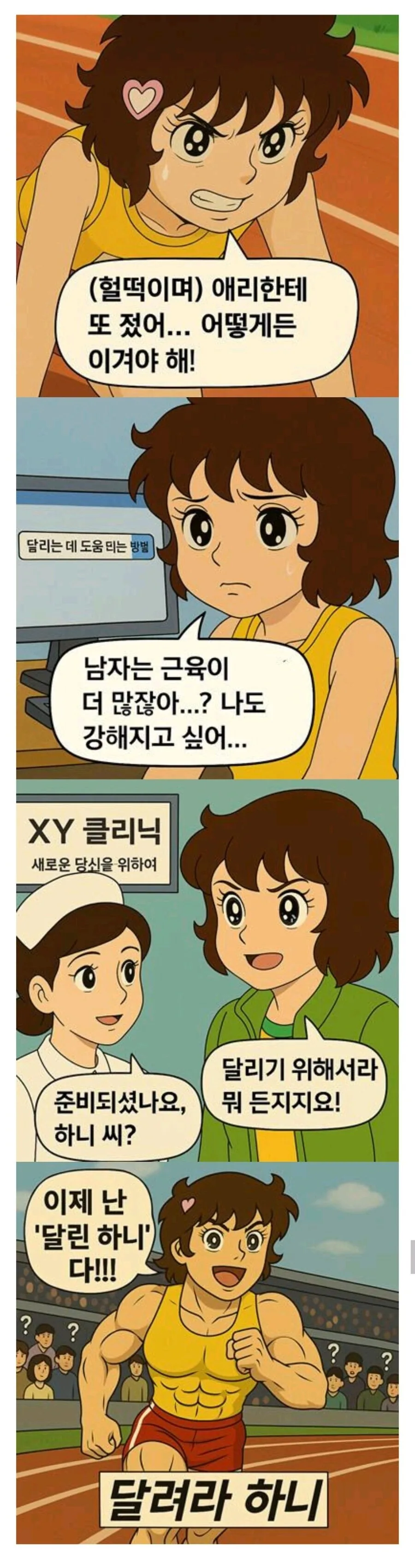 여자로 태어났던게 분했던 하니.manhwa