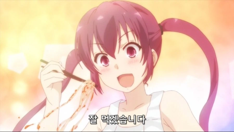 매운 라면을 먹고 기절초풍한 미소녀