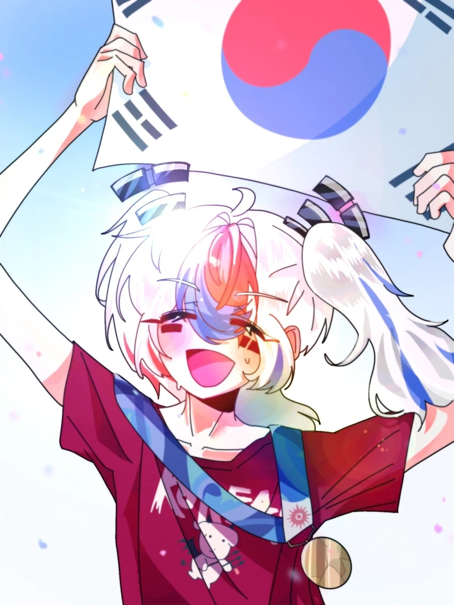 국기소녀) 금메달을 받은 한국짱.jpg
