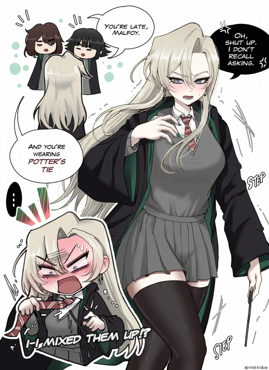 해리보터) 해리 넥타이 메고 있는 말포이.jpg
