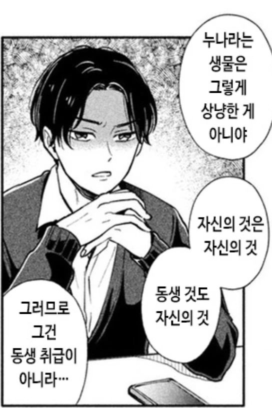 누나라는 존재를 만화 한컷으로 정의함.